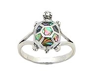 Sterling Silver Terrapin Ring with Abalone 476