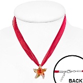 Glass Starfish Necklace 544 on neck model