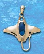 Manta Ray Pendant PA 6810 in gold