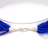 Back of Handcrafted Peacock Necklace 991