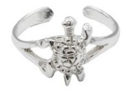 Sterling Silver Tortoise Toe Ring PP 500