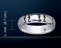 Premium Jewelry Alloy Seahorse Band Ring PA 1329