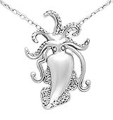 silver squid necklace