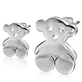 Stainless Steel Bear Post Earrings 603