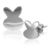 Stainless Steel Bunny Post Earrings 701