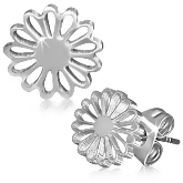 Stainless Steel Flower Post Earrings 832