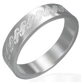 Stainless Steel Ocean Wave Ring 321