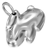 Stainless Steel 2 sided Rabbit Charm 631