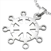 Stainless Steel Ship Wheel Pendant 100