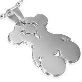 Stainless Steel Teddy Bear Pendant 542