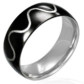 Stainless Steel Wave Ring 060