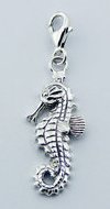 Sterling Silver Seahorse Clip on Charm PP293