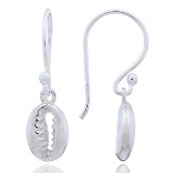 Sterling Silver Cowrie Shell Dangle Earrings PE 81951