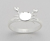 Sterling Silver Crab Ring 022