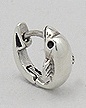 Sterling Silver Dolphin Huggie Hoop Earrings 124 side