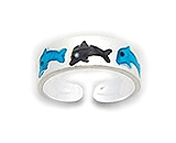 Dolphin Sterling Silver Toe Ring 803 B