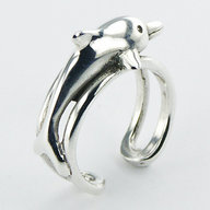 Sterling Silver Dolphin XL Toe Ring PP 494