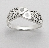 Two Fish Sterling Silver Ring 726