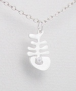 Fishbone Sterling Silver Necklace 129