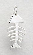 Sterling Silver Fishbone Pendant 817