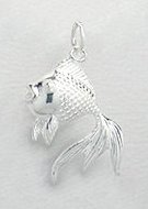 Sterling Silver Goldfish Charm 051