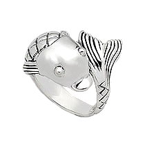 Sterling Silver Koi Wrap Around Ring 251