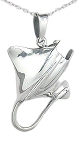 Manta Ray Sterling Silver Necklace PP 900