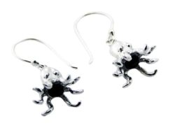 Sterling Silver Octopus Earrings PE 437 - small