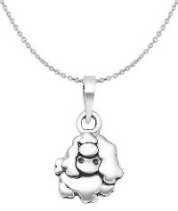Sterling Silver Poodle Necklace 6397