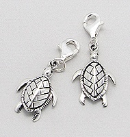 Sterling Silver Sea Turtle Clip on Charm 738