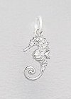 CZ Seahorse Sterling Silver Charm 569