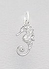 CZ Seahorse Sterling Silver Charm 569