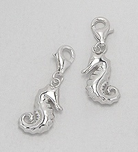 Sterling Silver Seahorse Clip Charm 839