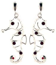 Seahorse Sterling Silver Post Earrings M360