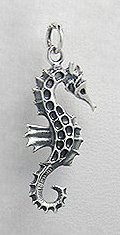 Seahorse Sterling Silver Pendant 264