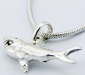 Caricature Shark Sterling Silver Necklace PP 001