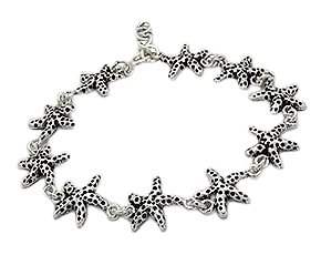 Sterling Silver Star fish Bracelet 138