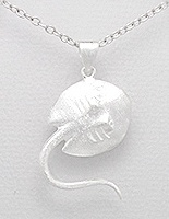 Sterling Silver Stingray Necklace 225