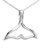 Sterling Silver Whale Tail Necklace 401
