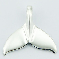 Sterling Silver Whale Tail Pendant PP 875