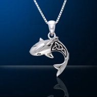 Sterling Silver Shark Necklace DP 660