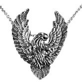 Stainless Steel Bald Eagle Pendant 081