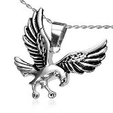 Stainless Steel Hawk Necklace 492