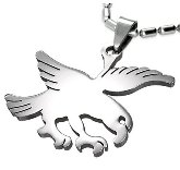 Stainless Steel Falcon Necklace 870