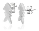 Stainless Steel Fishbone Post Earrings 180