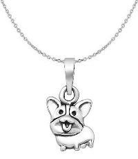 Sterling Silver Dog Necklace 6399