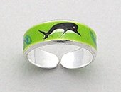 Dolphin Sterling Silver Toe Ring 392