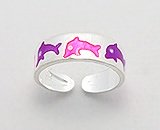 Dolphin Sterling Silver Toe Ring 803 A