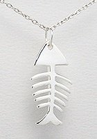 Sterling Silver Fishbone Necklace