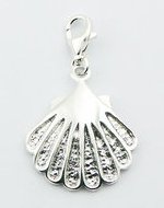 Sterling Silver Scallop Clip on Charm PP 352